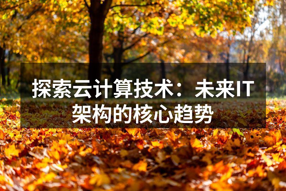 探索云计算技术:未来IT架构的核心趋势